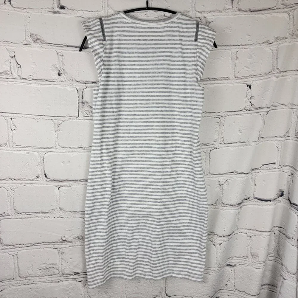Michael Kors Womens XS Grey Striped Knit Sleeveless Dress Casual‎ wedding Guest